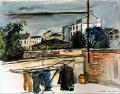 Balcon Agen aquarelle et feutre VENDU