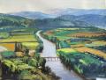 Gouache: Vallée de la Dordogne