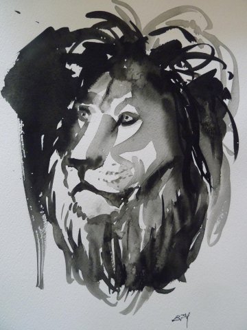 Lion au clair de lune VENDU